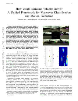 How would surround vehicles move? A Unified Framework for Maneuver
  Classification and Motion Prediction