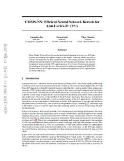 CMSIS-NN: Efficient Neural Network Kernels for Arm Cortex-M CPUs