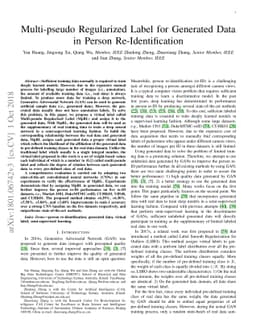 Multi-pseudo Regularized Label for Generated Data in Person
  Re-Identification