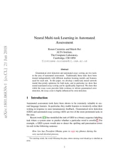 Neural Multi-task Learning in Automated Assessment