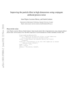 Improving the particle filter in high dimensions using conjugate
  artificial process noise