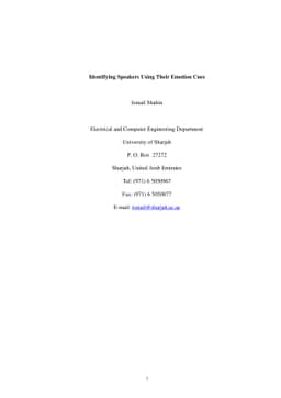 Identifying Speakers Using Their Emotion Cues
