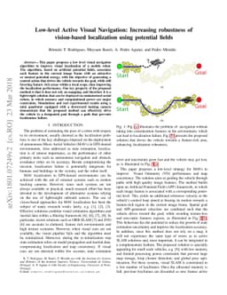 Low-level Active Visual Navigation: Increasing robustness of
  vision-based localization using potential fields