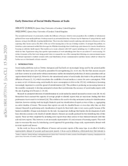 Early Detection of Social Media Hoaxes at Scale