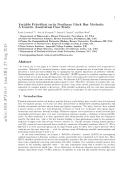 Variable Prioritization in Nonlinear Black Box Methods: A Genetic
  Association Case Study