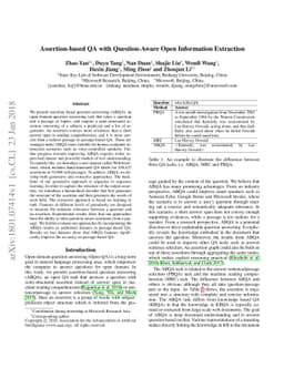 Assertion-based QA with Question-Aware Open Information Extraction