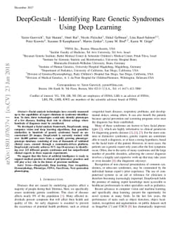 DeepGestalt - Identifying Rare Genetic Syndromes Using Deep Learning
