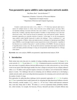 Non-parametric Sparse Additive Auto-regressive Network Models
