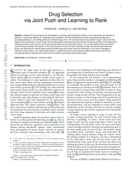 Drug Selection via Joint Push and Learning to Rank