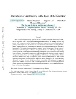 The Shape of Art History in the Eyes of the Machine