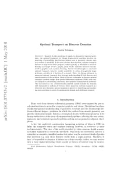 Optimal Transport on Discrete Domains