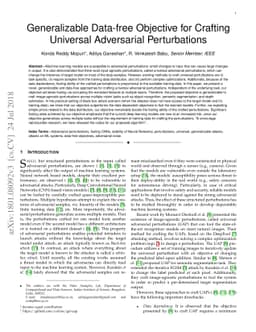 Generalizable Data-free Objective for Crafting Universal Adversarial
  Perturbations