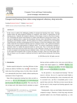 Unsupervised learning from videos using temporal coherency deep networks