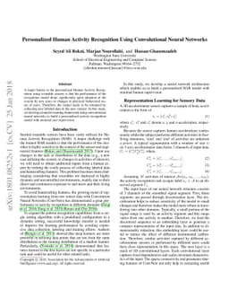 Personalized Human Activity Recognition Using Convolutional Neural
  Networks