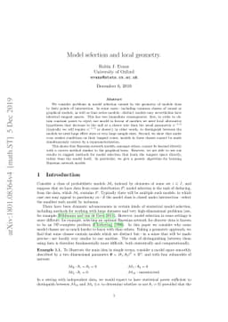 Model selection and local geometry