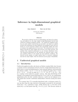 Inference in high-dimensional graphical models