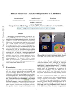 Efficient Hierarchical Graph-Based Segmentation of RGBD Videos