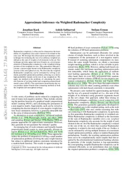 Approximate Inference via Weighted Rademacher Complexity