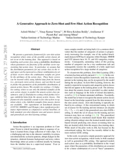 A Generative Approach to Zero-Shot and Few-Shot Action Recognition