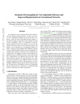 Stochastic Downsampling for Cost-Adjustable Inference and Improved
  Regularization in Convolutional Networks