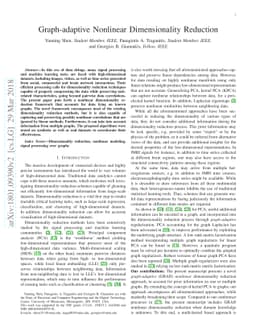 Nonlinear Dimensionality Reduction on Graphs