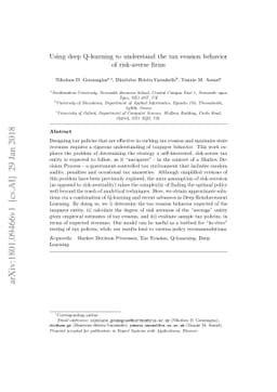 Using deep Q-learning to understand the tax evasion behavior of
  risk-averse firms