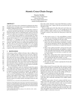 Atomic Cross-Chain Swaps