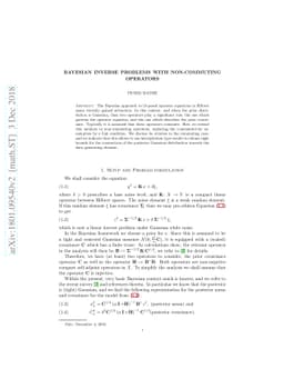 Bayesian inverse problems with non-commuting operators