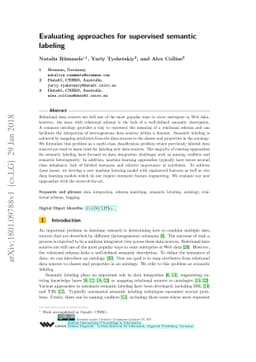 Evaluating approaches for supervised semantic labeling