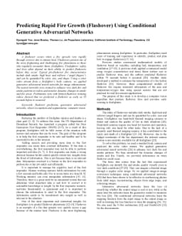 Predicting Rapid Fire Growth (Flashover) Using Conditional Generative
  Adversarial Networks
