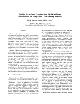 Cardiac Arrhythmia Detection from ECG Combining Convolutional and Long
  Short-Term Memory Networks
