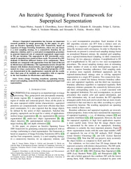 An Iterative Spanning Forest Framework for Superpixel Segmentation