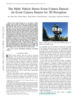 The Multi Vehicle Stereo Event Camera Dataset: An Event Camera Dataset
  for 3D Perception