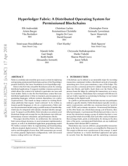 Hyperledger Fabric: A Distributed Operating System for Permissioned
  Blockchains