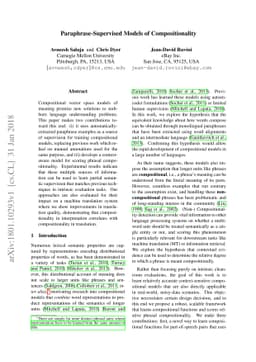 Paraphrase-Supervised Models of Compositionality