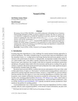 Nested LSTMs