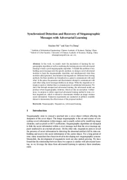 Synchronized Detection and Recovery of Steganographic Messages with
  Adversarial Learning