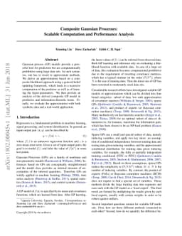 Composite Gaussian Processes: Scalable Computation and Performance
  Analysis