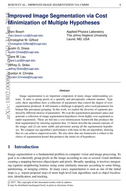 Improved Image Segmentation via Cost Minimization of Multiple Hypotheses