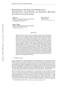 Rethinking the Smaller-Norm-Less-Informative Assumption in Channel
  Pruning of Convolution Layers