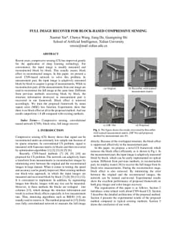 Full Image Recover for Block-Based Compressive Sensing