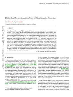 Dual Recurrent Attention Units for Visual Question Answering