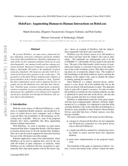 HoloFace: Augmenting Human-to-Human Interactions on HoloLens