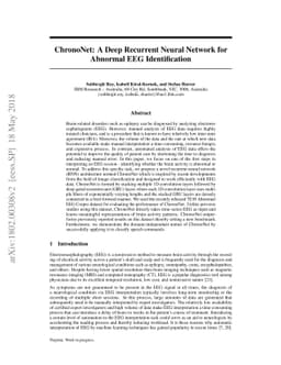 ChronoNet: A Deep Recurrent Neural Network for Abnormal EEG
  Identification