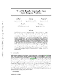 Cross-City Transfer Learning for Deep Spatio-Temporal Prediction