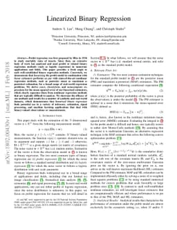 Linearized Binary Regression