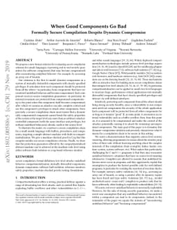 When Good Components Go Bad: Formally Secure Compilation Despite Dynamic
  Compromise