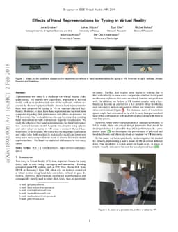 Effects of Hand Representations for Typing in Virtual Reality