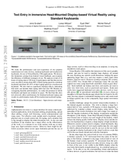 Text Entry in Immersive Head-Mounted Display-based Virtual Reality using
  Standard Keyboards