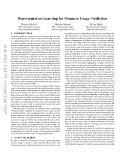 Representation Learning for Resource Usage Prediction